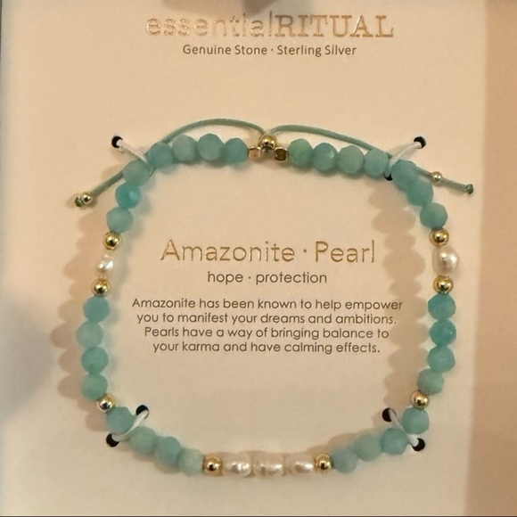 ⚡️Essential Ritual Amazonite • Pearl Bracelet - Picture 3 of 3